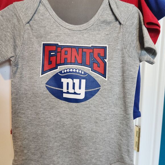 INFANT 18m 18 MONTHS 3-PACK NFL NEW YORK GIANTS COTTON BODYSUITS SET NWT - Picture 2 of 4